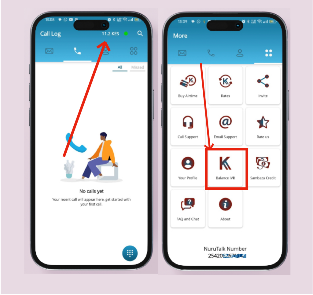 How to check Nurutalk airtime balance